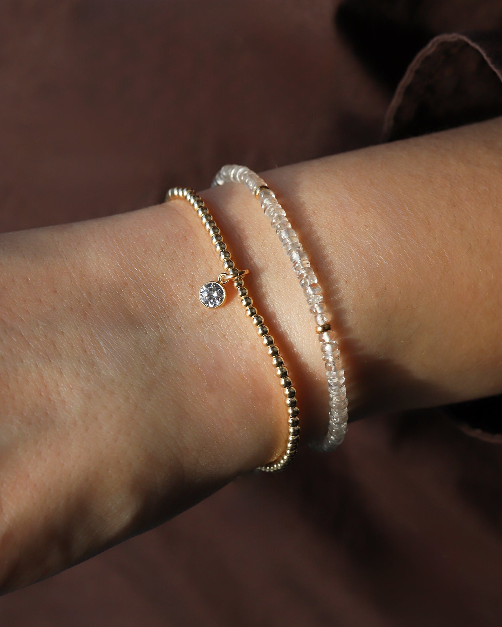 Cause We Care-Beaded 4mm CZ Drop Bracelet | 2.5mm-Bracelets-Blue Ruby Jewellery-Vancouver Canada