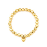 Cause We Care-Heart Drop Beaded Bracelet | 7mm-Bracelets-14k Gold Filled-Blue Ruby Jewellery-Vancouver Canada