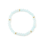 Cause We Care-Crystal 5 Saucer Bracelet | 6mm-Bracelets-14k Gold Filled, Blue Crystal-Blue Ruby Jewellery-Vancouver Canada
