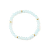 Cause We Care-Crystal 5 Saucer Bracelet | 6mm-Bracelets-14k Gold Filled, Blue Crystal-Blue Ruby Jewellery-Vancouver Canada