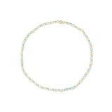 Cause We Care-Mixed Beaded Stone Bracelet | 2mm-Bracelets-14k Gold Filled, Blue Chalcedony-Blue Ruby Jewellery-Vancouver Canada
