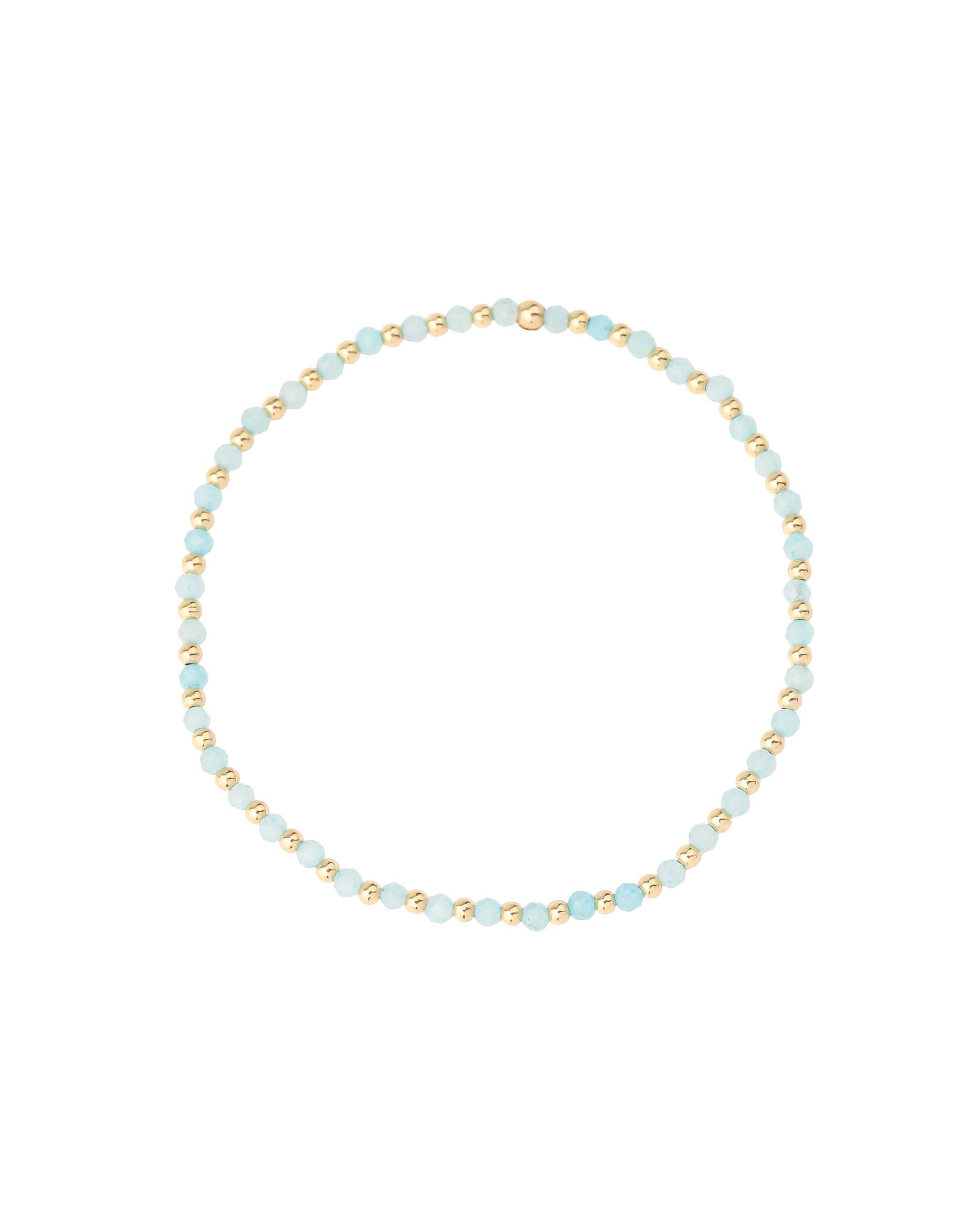 Cause We Care-Mixed Beaded Stone Bracelet | 2mm-Bracelets-14k Gold Filled, Blue Chalcedony-Blue Ruby Jewellery-Vancouver Canada