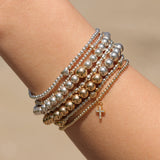 Cause We Care-Mirror Beaded Bracelet | 2-4mm-Bracelets-Blue Ruby Jewellery-Vancouver Canada