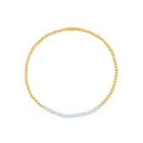 Cause We Care-Beaded Crystal Bracelet | 2mm-Bracelets-14k Gold Filled, Sky Crystal-Blue Ruby Jewellery-Vancouver Canada