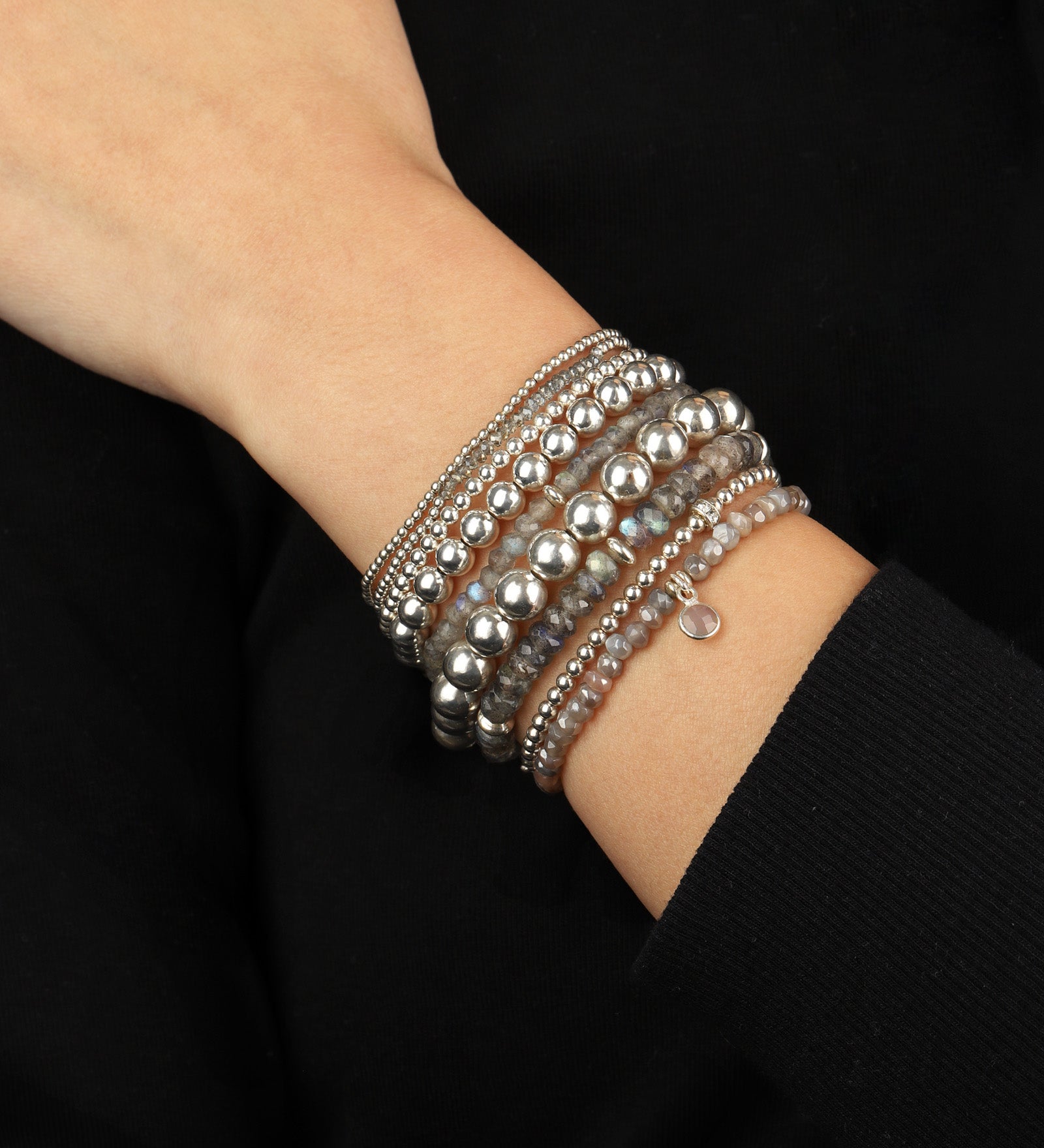 Cause We Care-Beaded Crystal Bracelet | 2mm-Bracelets-Blue Ruby Jewellery-Vancouver Canada