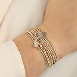 Cause We Care-Beaded Single Stone Bracelet | 2mm-Bracelets-Blue Ruby Jewellery-Vancouver Canada