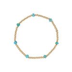 Cause We Care-Beaded 7 Stone Bracelet | 2.5mm-Bracelets-14k Gold Filled, Turquoise-Blue Ruby Jewellery-Vancouver Canada