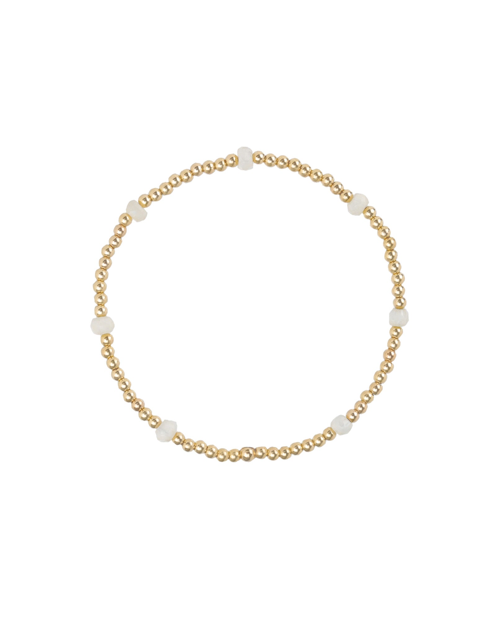 Cause We Care-Beaded 7 Stone Bracelet | 2.5mm-Bracelets-14k Gold Filled, Mystic Chalcedony-Blue Ruby Jewellery-Vancouver Canada