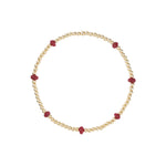 Cause We Care-Beaded 7 Stone Bracelet | 2.5mm-Bracelets-14k Gold Filled, Red Jade-Blue Ruby Jewellery-Vancouver Canada