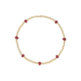Cause We Care-Beaded 7 Stone Bracelet | 2.5mm-Bracelets-14k Gold Filled, Red Jade-Blue Ruby Jewellery-Vancouver Canada