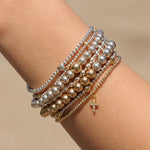 Cause We Care-Beaded Heart Bracelet | 2.5mm-Bracelets-Blue Ruby Jewellery-Vancouver Canada