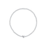Cause We Care-Beaded Heart Bracelet | 2.5mm-Bracelets-Sterling Silver-Blue Ruby Jewellery-Vancouver Canada