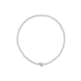 Cause We Care-Beaded Heart Bracelet | 2.5mm-Bracelets-Sterling Silver-Blue Ruby Jewellery-Vancouver Canada