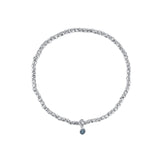 Cause We Care-Mirror Beaded Bezel Bracelet | 2.5mm-Bracelets-Sterling Silver, Light Blue Spinel-Blue Ruby Jewellery-Vancouver Canada