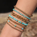 Cause We Care-Stone Saucer Beaded Bracelet | 4mm-Bracelets-Blue Ruby Jewellery-Vancouver Canada