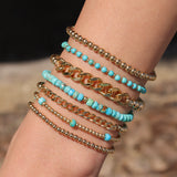 Cause We Care-Stone Saucer Beaded Bracelet | 4mm-Bracelets-Blue Ruby Jewellery-Vancouver Canada