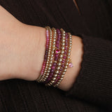 Cause We Care-Stone Saucer Beaded Bracelet | 4mm-Bracelets-Blue Ruby Jewellery-Vancouver Canada