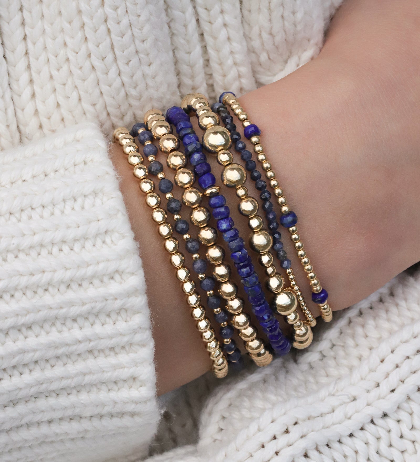 Cause We Care-Mixed Beaded Stone Bracelet | 3mm-Bracelets-Blue Ruby Jewellery-Vancouver Canada