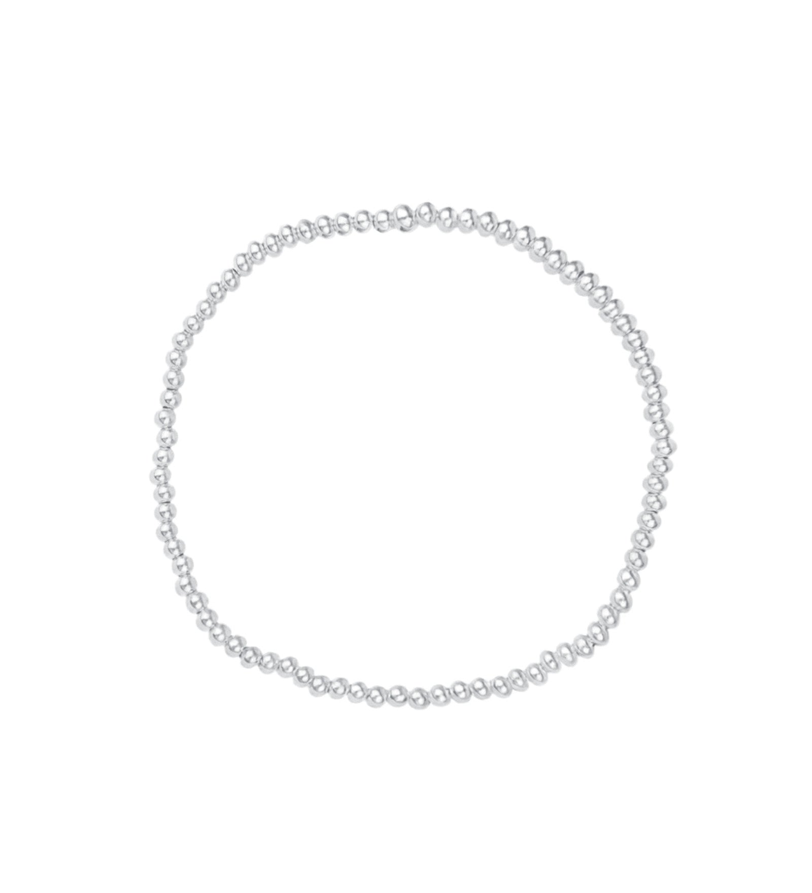 Cause We Care-Beaded Bracelet | 2.5mm-Bracelets-Sterling Silver-Blue Ruby Jewellery-Vancouver Canada