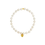 Cause We Care-Pearl Miyuki Heart Drop Bracelet | 5mm-Bracelets-Blue Ruby Jewellery-Vancouver Canada