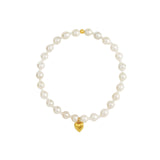 Cause We Care-Pearl Miyuki Heart Drop Bracelet | 5mm-Bracelets-Blue Ruby Jewellery-Vancouver Canada