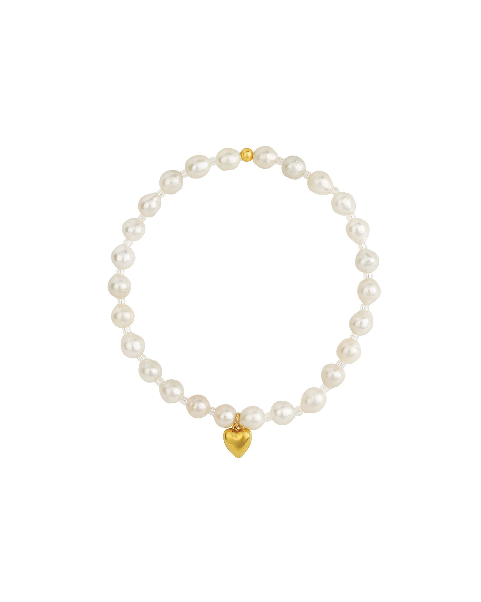 Cause We Care-Pearl Miyuki Heart Drop Bracelet | 5mm-Bracelets-Blue Ruby Jewellery-Vancouver Canada