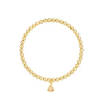Triangle Charm Bracelet Gold, Champagne  Cubic Zirconia