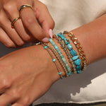 Cause We Care-Beaded 7 Stone Bracelet | 2.5mm-Bracelets-Blue Ruby Jewellery-Vancouver Canada