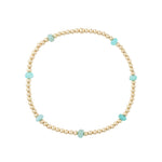 Cause We Care-Beaded 7 Stone Bracelet | 2.5mm-Bracelets-14k Gold Filled, Amazonite-Blue Ruby Jewellery-Vancouver Canada