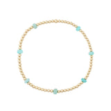 Cause We Care-Beaded 7 Stone Bracelet | 2.5mm-Bracelets-14k Gold Filled, Amazonite-Blue Ruby Jewellery-Vancouver Canada
