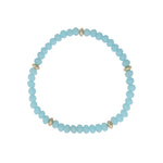 Cause We Care-Crystal 5 Saucer Bracelet | 4mm-Bracelets-14k Gold Filled, Crystal-Blue Ruby Jewellery-Vancouver Canada