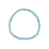 Cause We Care-Crystal 5 Saucer Bracelet | 4mm-Bracelets-14k Gold Filled, Crystal-Blue Ruby Jewellery-Vancouver Canada