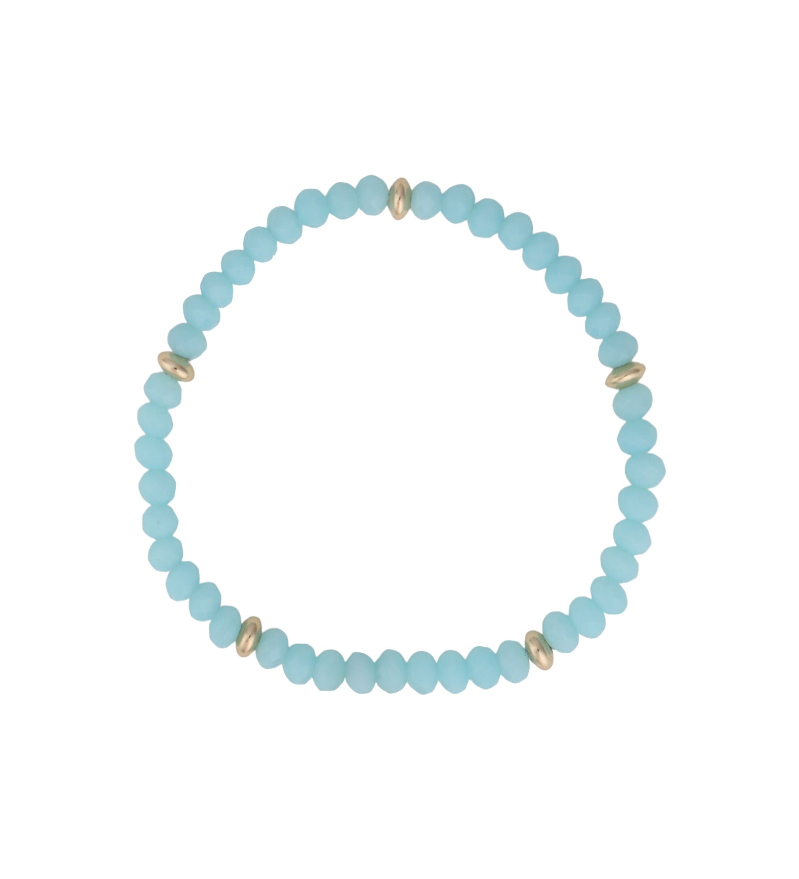 Cause We Care-Crystal 5 Saucer Bracelet | 4mm-Bracelets-14k Gold Filled, Crystal-Blue Ruby Jewellery-Vancouver Canada