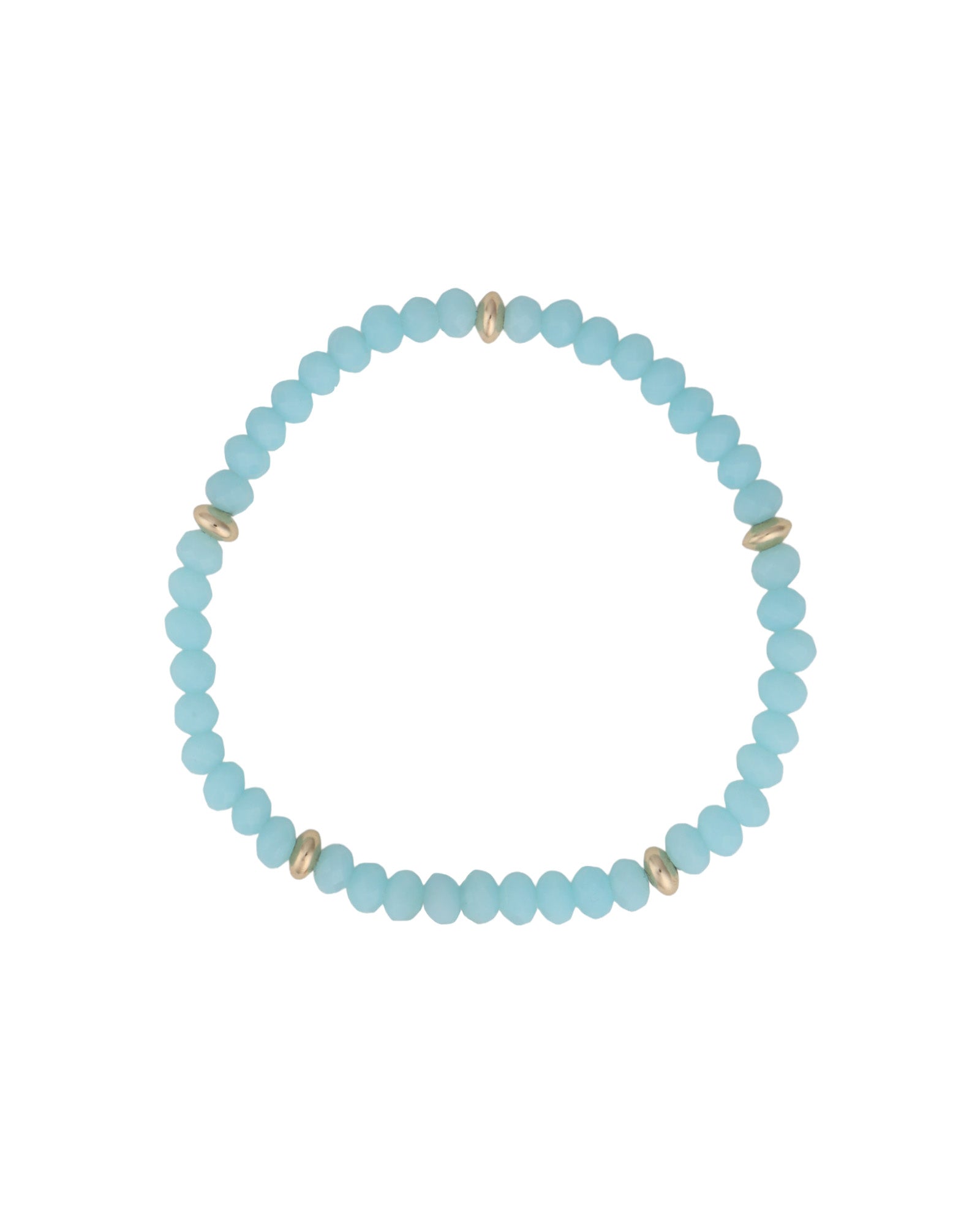 Cause We Care-Crystal 5 Saucer Bracelet | 4mm-Bracelets-14k Gold Filled, Crystal-Blue Ruby Jewellery-Vancouver Canada