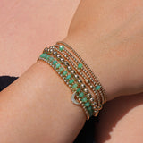 Cause We Care-Beaded 7 Stone Bracelet-Bracelets-Blue Ruby Jewellery-Vancouver Canada