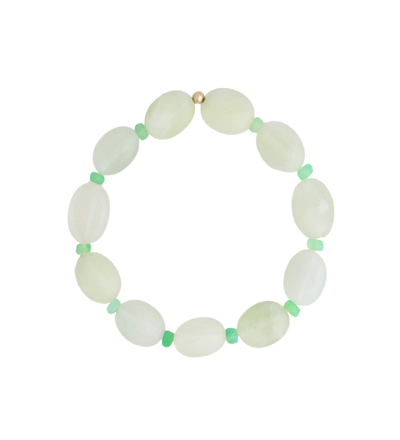 Cause We Care-Oval Jade Beaded Bracelet-Bracelets-14k Gold Filled, Chrysoprase, New Jade-Blue Ruby Jewellery-Vancouver Canada