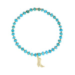 Cause We Care-Cowboy Boot Charm Beaded Bracelet-Bracelets-14k Gold Filled, 14k Gold Vermeil, Turquoise-Blue Ruby Jewellery-Vancouver Canada