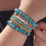 Cause We Care-Chunky Turquoise Stone Bracelet-Bracelets-Blue Ruby Jewellery-Vancouver Canada