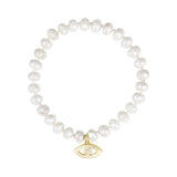 Cause We Care-Evil Eye Silverite Beaded Bracelet-Bracelets-14k Gold Filled, 14k Gold Vermeil, Silverite-Blue Ruby Jewellery-Vancouver Canada