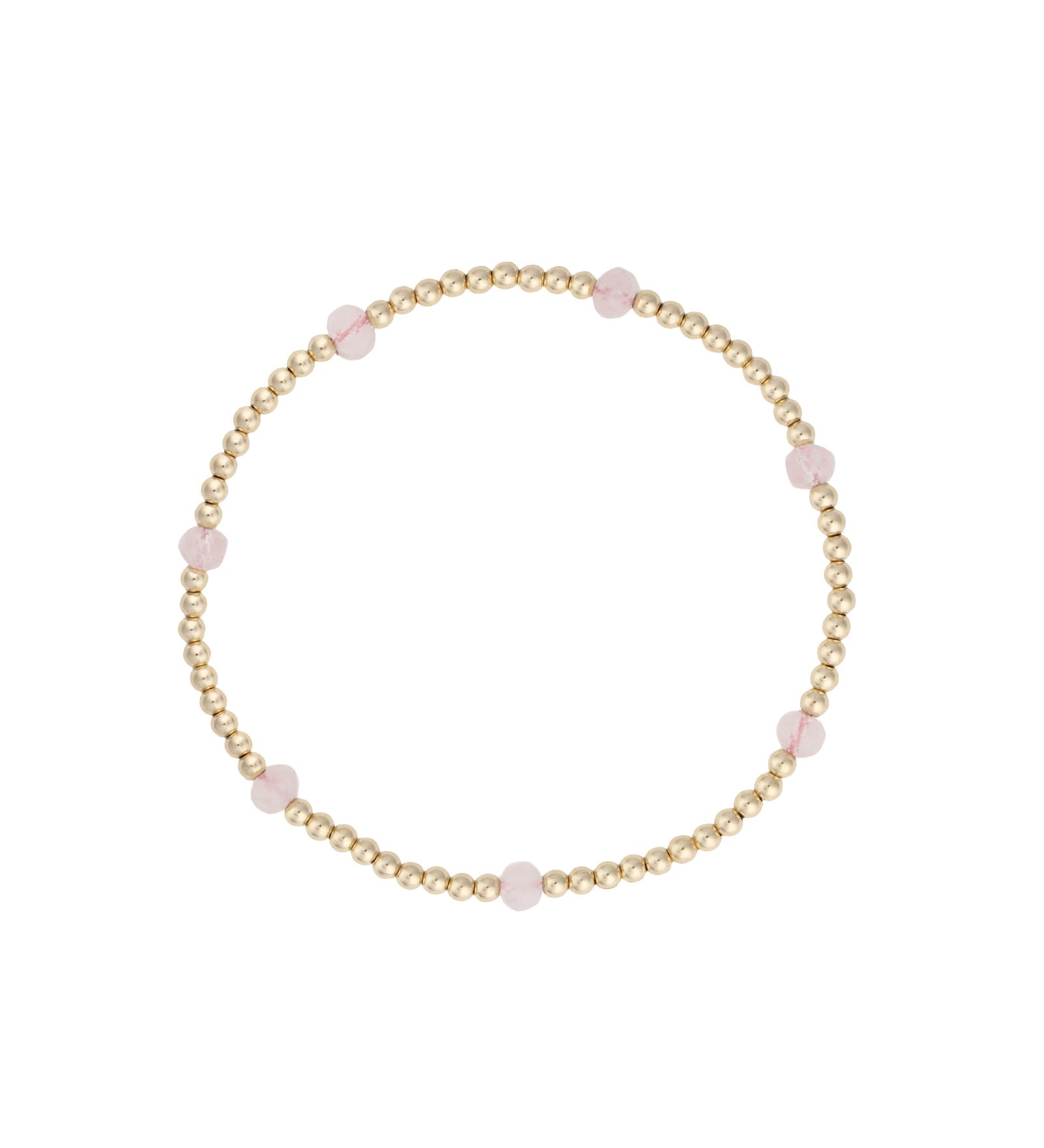 Cause We Care-Beaded 7 Stone Bracelet | 2.5mm-Bracelets-14k Gold Filled, Rose Quartz-Blue Ruby Jewellery-Vancouver Canada