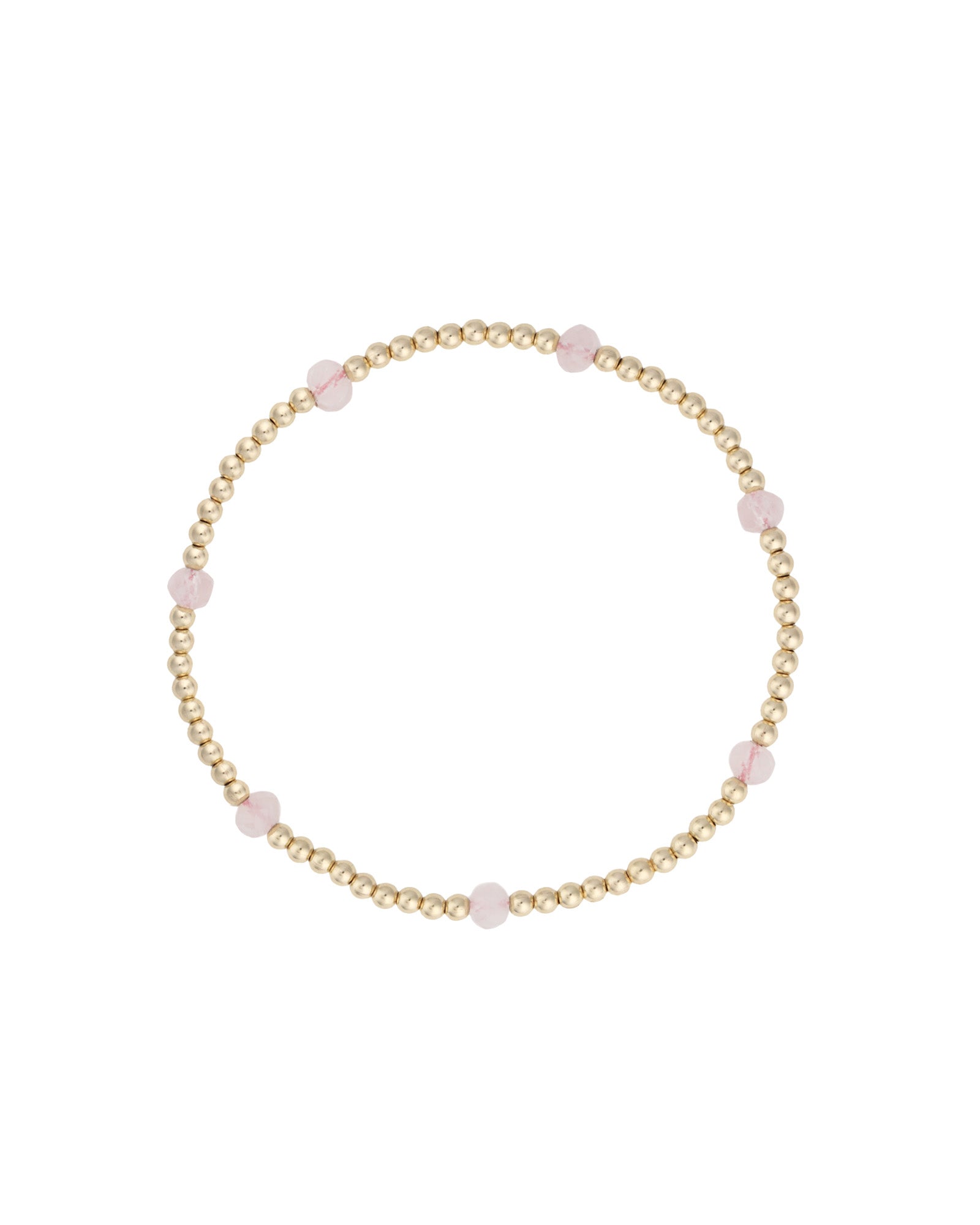 Cause We Care-Beaded 7 Stone Bracelet | 2.5mm-Bracelets-14k Gold Filled, Rose Quartz-Blue Ruby Jewellery-Vancouver Canada