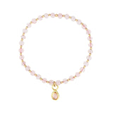 Cause We Care-Bezel Charm Beaded Bracelet-Bracelets-14k Gold Filled, 14k Gold Vermeil, Rose Quartz-Blue Ruby Jewellery-Vancouver Canada