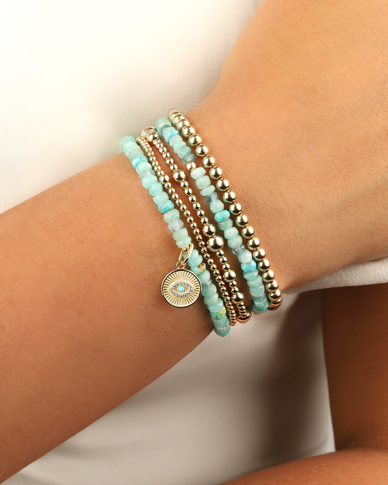 Cause We Care-Mixed Beaded Stone Bracelet | 4mm-Bracelets-Blue Ruby Jewellery-Vancouver Canada