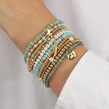 Cause We Care-Crystal 5 Saucer Bracelet | 4mm-Bracelets-Blue Ruby Jewellery-Vancouver Canada