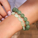 Cause We Care-Oval Jade Beaded Bracelet-Bracelets-Blue Ruby Jewellery-Vancouver Canada
