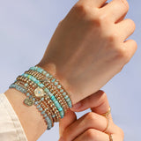 Cause We Care-Shark Tooth Charm Beaded Bracelet-Bracelets-Blue Ruby Jewellery-Vancouver Canada