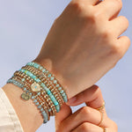 Cause We Care-Beaded 7 Stone Bracelet | 2.5mm-Bracelets-Blue Ruby Jewellery-Vancouver Canada