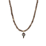 Tahitian Pearl Fin Necklace 18k Rose Gold, 14k Yellow Gold