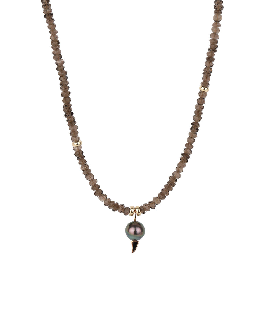 Tahitian Pearl Fin Necklace 18k Rose Gold, 14k Yellow Gold