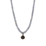 Shell Teardrop Stone Necklace 18k Rose Gold, 14k Yellow Gold